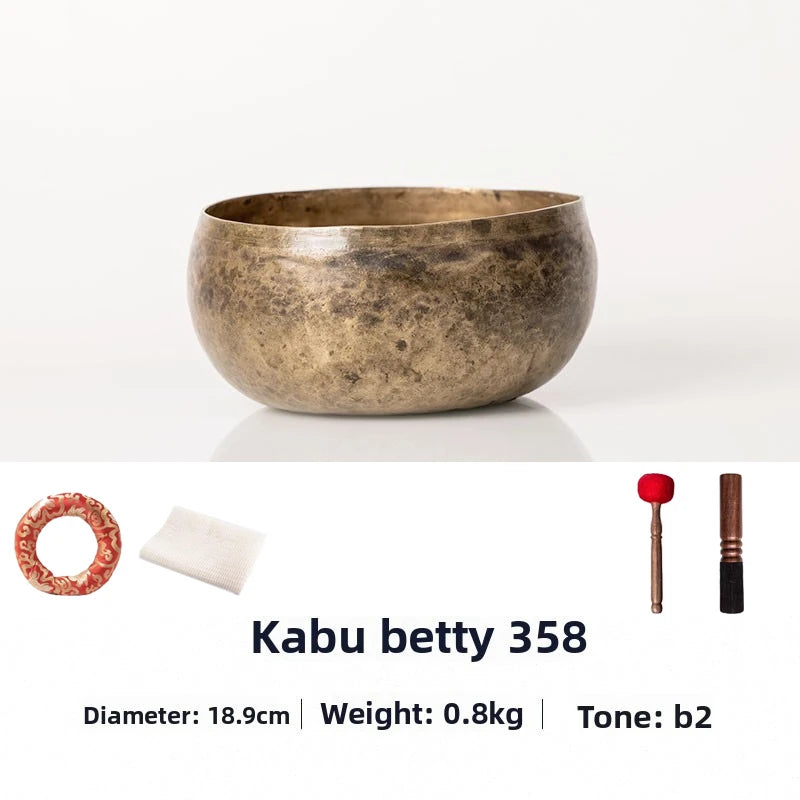 Old Singing Bowl Copper Nepal Handmade Tibetan Bowls Retro Yoga Meditation Buddhism Sound Bowl Portable Zen Music Instrument - AMULET RING STORE