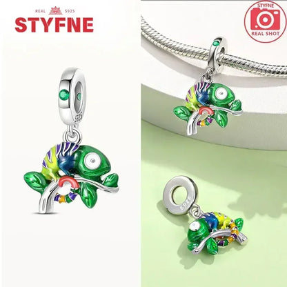 S925 Silver Glow-in-the-dark Firefly Charm Pendant Fit Original Charms Bracelet Gift Beads for Women Diy Fine Jewelry Gifts - AMULET RING STORE