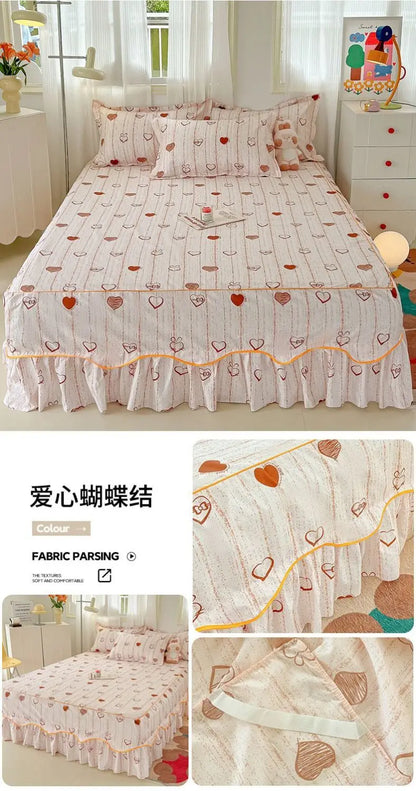 Sheet Set Household with Pillowcase Fashion Modern Water-proof Universal Skin-friendly Single Double Home Textile Bedding Luxury