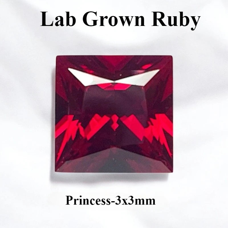 Lab Grown Ruby Pigeon Blood Red Color For Jewelry Diy Making Main Materials Selectable Certificate