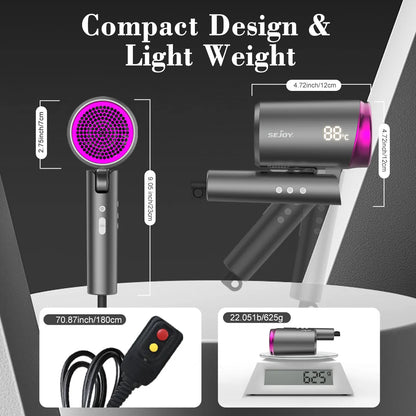 Electric Hair Dryer 1800W 110v Multifunctional Hair Straightener Negative Ion Hair Care Curler Blow Dryer Cold/Warm/Hot Wind - AMULET RING STORE