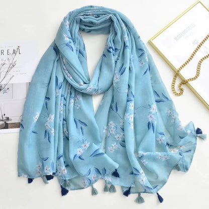 Luxury Brand Scarf For Woman Soft Cotton Shawl Wrap Tassel Viscose Muslim Woman Hijab Boho Beach Towel Female Bandana Headscarf - AMULET RING STORE