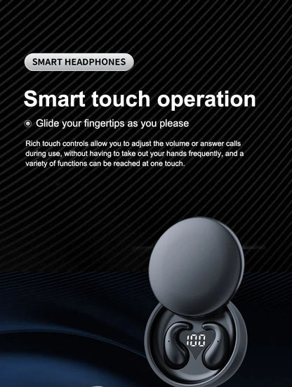 SK28 Ultra-thin Sleeping Headphones 5.4 Wireless Bluetooth Headset Invisible Earbuds Hidden In Ear Sports Earphones Waterproof