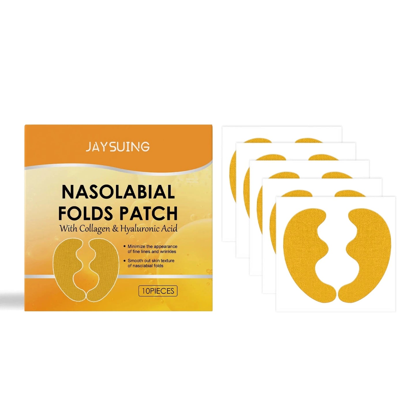 Nasolabial Folds Patch Contain Collagen Hyaluronic Acid Firming Skin Fade Fine Lines Deep Moisturizing Facial Mask Anti Wrinkle