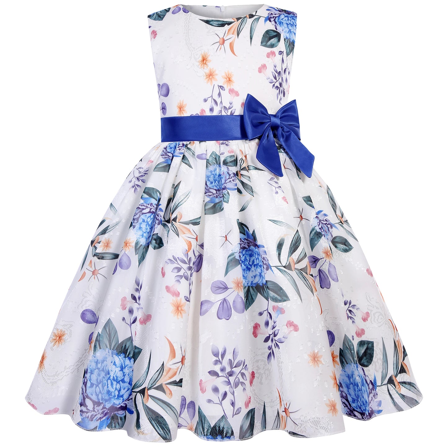 Sweet style children's dress, a dress with bow patterns suitable for middle-aged to older children, a flower girl style fashion