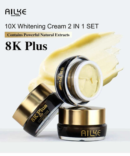AILKE Whitening Face Cream, Antioxidant, Reduce Dark Spots, Inhibit Melanin, Anti-aging, With Collagen, Niacinamide, Glutathione