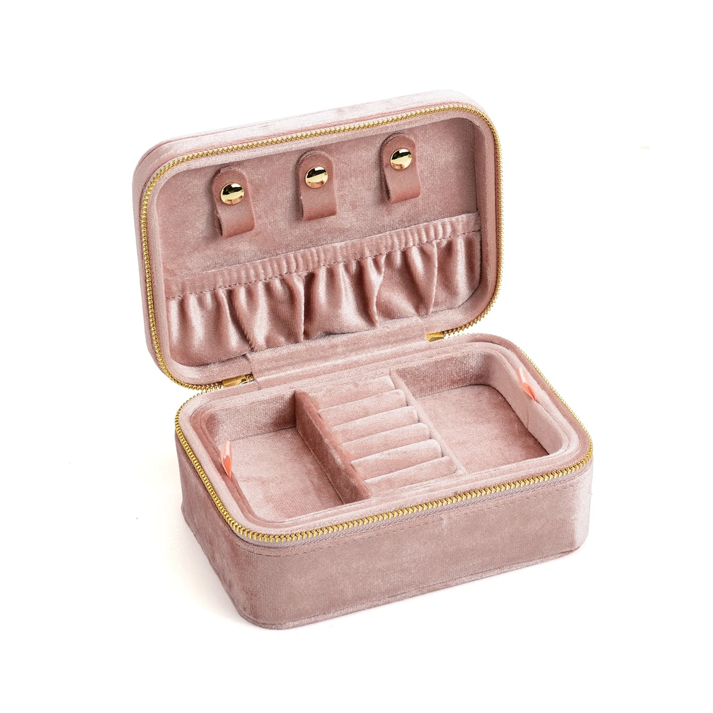 TAIMY Personalized Velvet Jewelry Box Double Layer Design High Capacity Travel Ring Necklace Earrings Jewellery Organizer - AMULET RING STORE