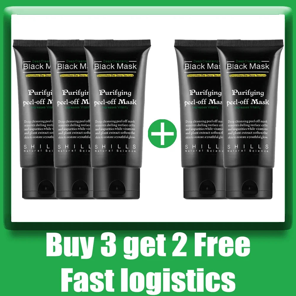 Bamboo Charcoal New Suction Face Deep Cleansing Black Mud Mask Blackhead Remover Peel-Off Mask Easy To Pull - AMULET RING STORE