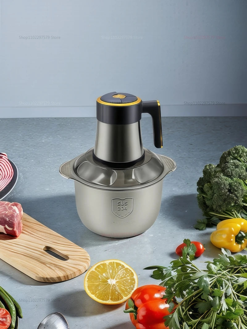 Multi-Function Stainless Steel Blender for Meat Fruits Veggies Food processors Five-speed Kitchen Electric Meat Grinder - AMULET RING STORE