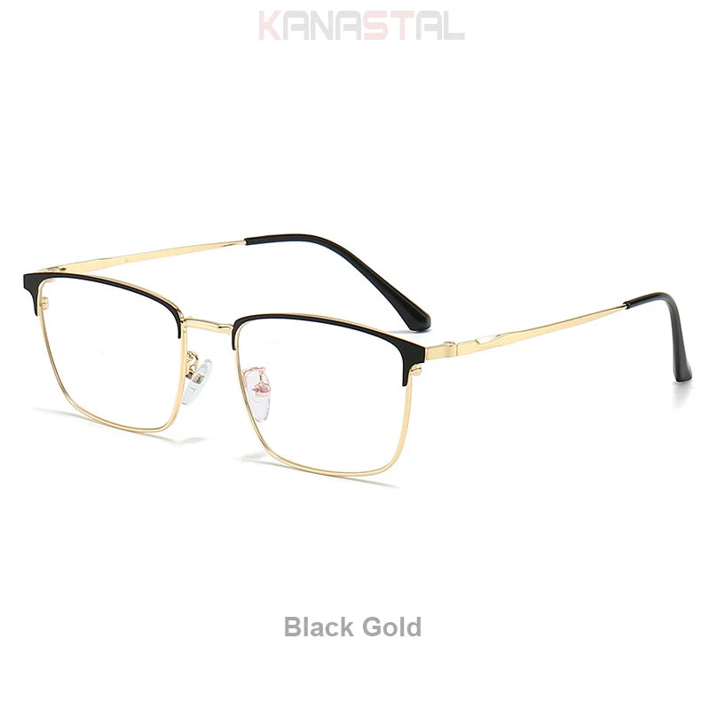 Men Prescription Glasses Optics Lenses  Reading Glasses Women Blue Light Blocking Myopia Eyewear Metal Titanium Eyeglasses Frame