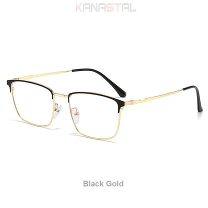 Men Prescription Glasses Optics Lenses  Reading Glasses Women Blue Light Blocking Myopia Eyewear Metal Titanium Eyeglasses Frame