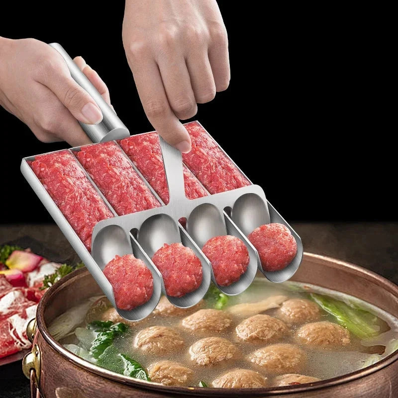 Meatball Maker Stainless Steel Meatball Mold for Easy Homemade Meatballs, Salad Balls, Sandwich Perfect for Family Cooking - AMULET RING STORE