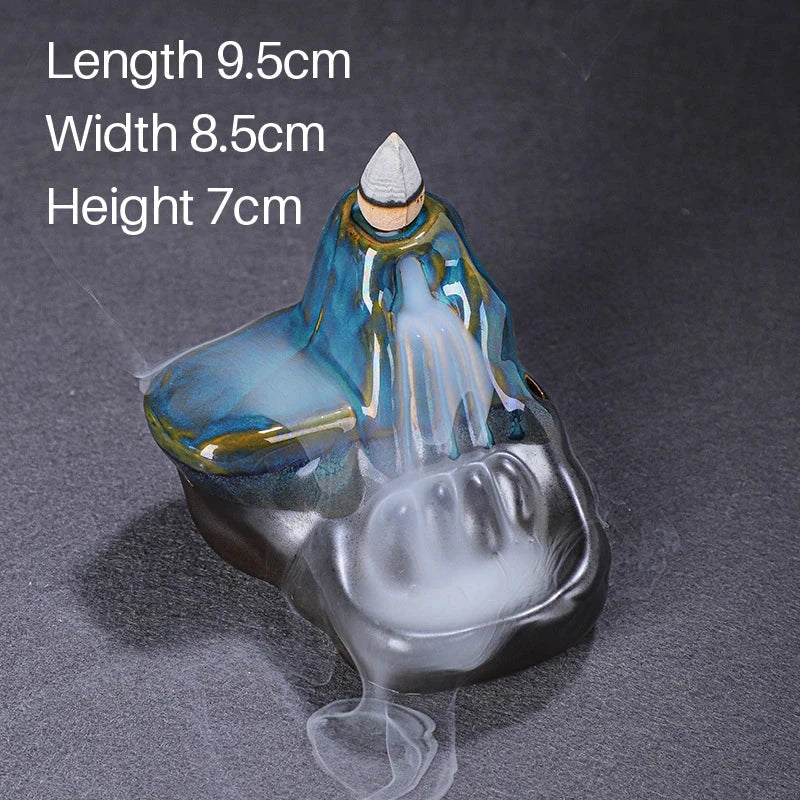 Backflow Incense Furnace, Aromatherapy Furnace, Hydroponic Cultivation of Green Plants, Home Religious Articles, Decor Line - AMULET RING STORE