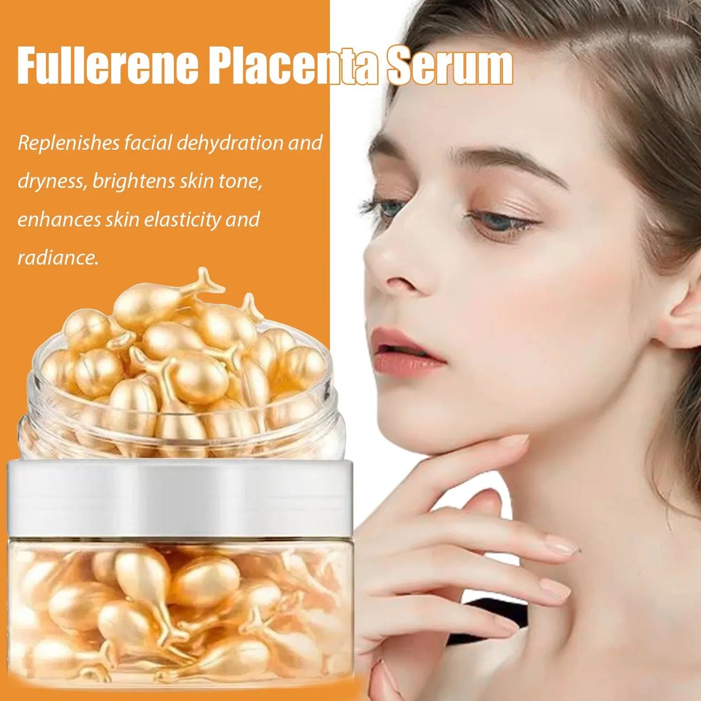 50Pcs Collagen Face Care Capsules Serum Spot Acne Wrinkle Remover Firming Whitening Hyaluronic Acid Essence Skin Care New style - AMULET RING STORE