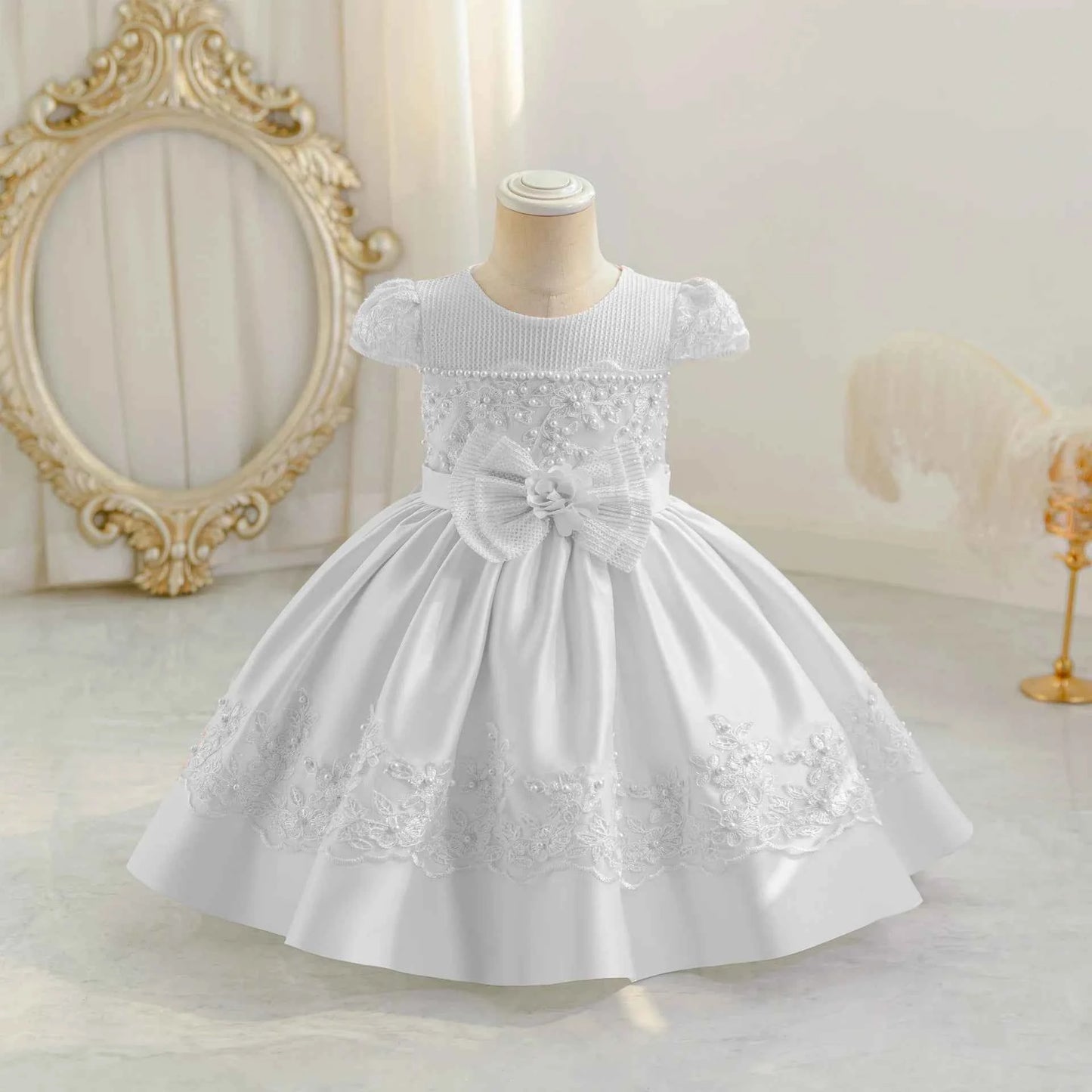 0-4Thildren's wear baby's first birthday party dress color matching gradient Lace Princess Baby Girl Christmas Party Prom Dress