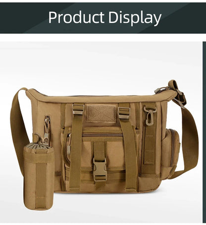 Men Camouflage Shoulder Bag Tactical Fishing Camping Tote Trekking Climbing Bags Large Multi-Pocket Travel Laptop Messenger Pack