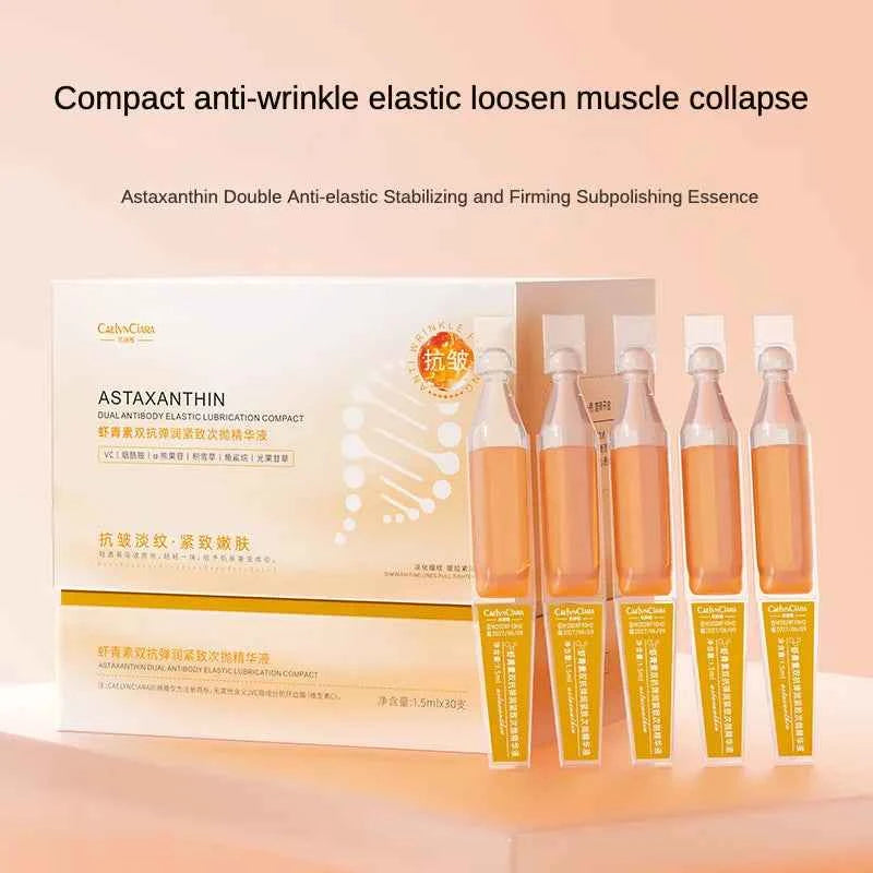 Astaxanthin Ampoule Anti Aging Face Serum Anti-aging Wrinkles Skin Brighten Whitening Hydrating Face Care Essence 30pcs/set
