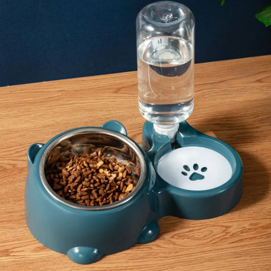 Cat Bowl 2-in-1 Drinking Water Dog Food Pot Water Bowl Rice Pot Pet Supplies Cat Bowl Pet Drinking Water Feeding Integration - AMULET RING STORE