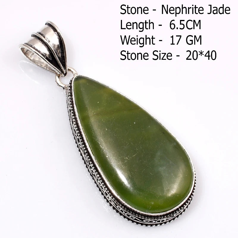 Genuine Labradorite Antique  Pendant Hand Made Women Jewelry Gift