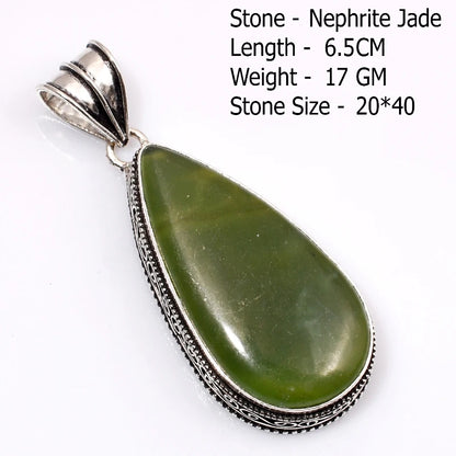 Genuine Labradorite Antique  Pendant Hand Made Women Jewelry Gift