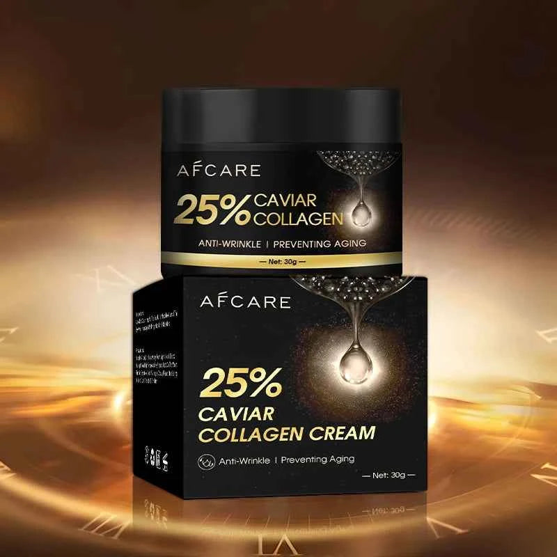 Caviar Collagen Anti Wrinkle Face Cream 30g With Eye Mask Hyaluronic Acid Hydrating Reduce Fine Lines Skincare Products