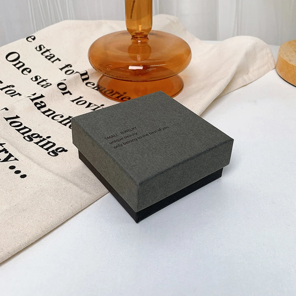 Simple Jewelry Box Earnail Ring Bracelet Necklace Gray Black Paper Jewelry Display Case Jewelry Organizer Box - AMULET RING STORE