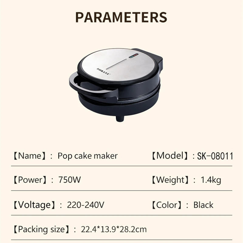 750W Electric Cake Pop Maker Non-Stick 14 Cake Capacity Cupcake Maker Griddle Donuts Octopus Balls for Kids Birthday Party - AMULET RING STORE