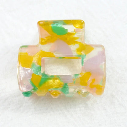 Bgffuy Leopard Korea Acetate Hollow Colorful Mini Hair Claws Crab Hair Clips for Child Girls Hairpins Hair Accessories Barrettes