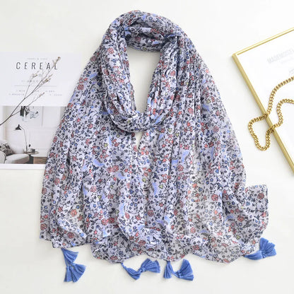 Luxury Brand Scarf For Woman Soft Cotton Shawl Wrap Tassel Viscose Muslim Woman Hijab Boho Beach Towel Female Bandana Headscarf - AMULET RING STORE