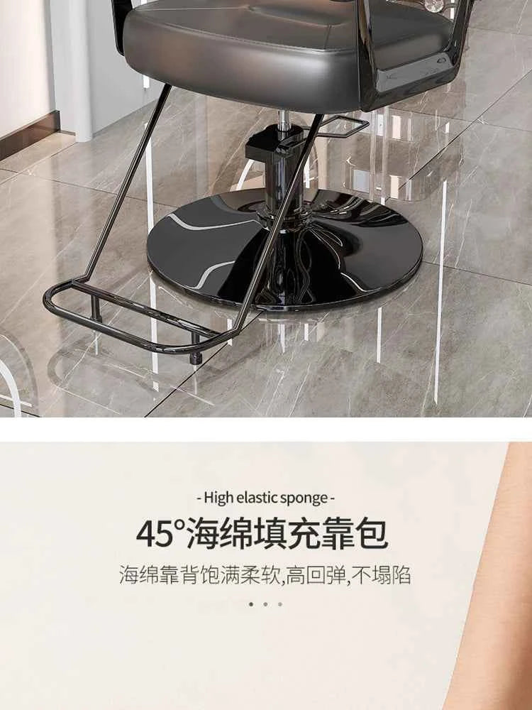 Comfortable Women Dressing Professional Barber Chair Swivel Advanced Trendy Barber Chairs Silla Leisure Design Salon Furniture
