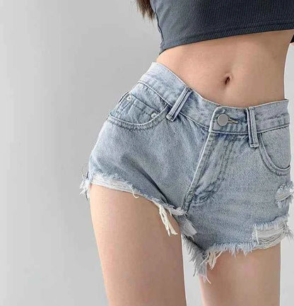 Summer Female Short Jeans Pants High Waist Wide Women's Denim Shorts Korean Style Fashion Clothing 2024 Flowy Luxury Stretchy XL