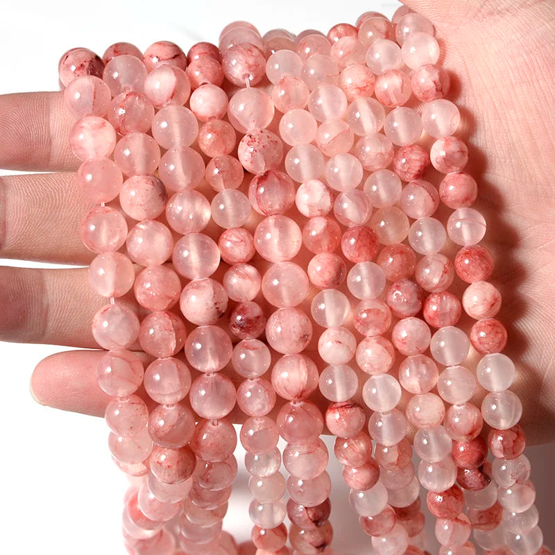 Natural Stone 4 6 8 10 12mm Round Tiger Eye Amethyst Agate Jades Stone Spacer Bead For Jewelry Making Diy Bracelet Needlework