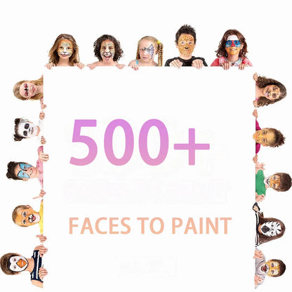 Bowitzki Face Paint 12x10gm Professional Body Paint Kit For Kids Adults Stencil One Stroke Split Cake Rainbow Makeup - AMULET RING STORE