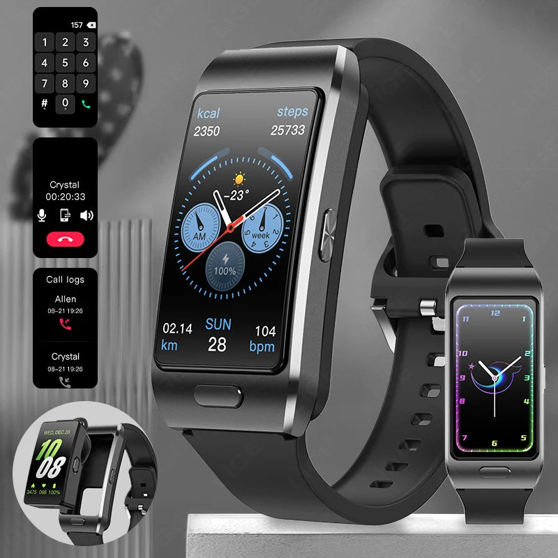 LIGE 2 In 1 TWS Headset Smart Watch 1.57" Men Women GPS Sports Fitness ECG Heart Rate Watches Bluetooth Call Music Smartwatch