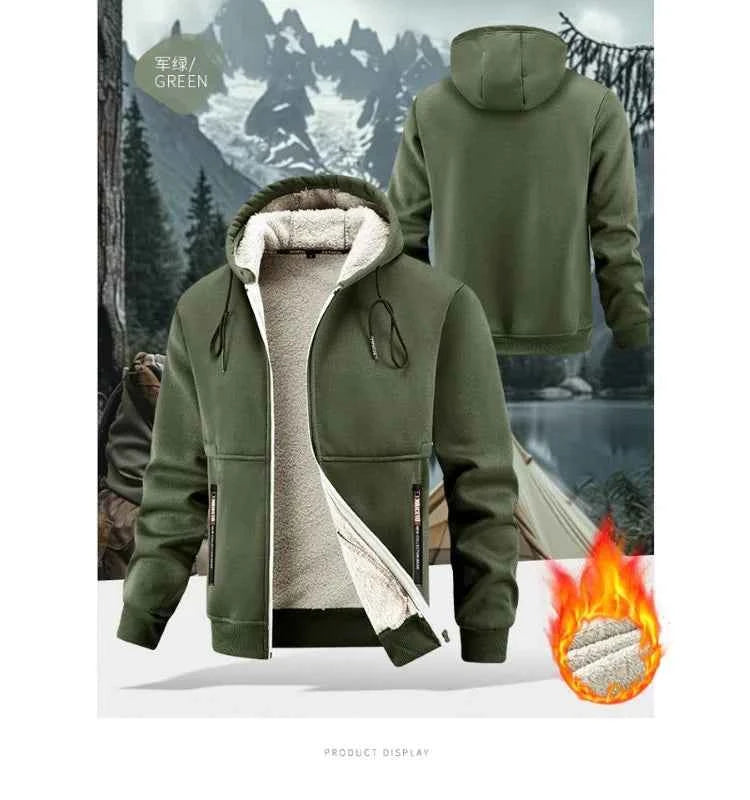 New Autumn and Winter Warm Jacket for Men, Thickened Lamb Wool, High-quality, Comfortable, Casual and Fashionable Jacket for Men