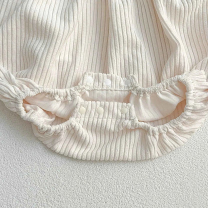Autumn Toddler Baby Girl Romper Corduroy Long Sleeve Embroidered Flowers Newborn Baby Girl Jumpsuit Spring Baby Girl Clothing - AMULET RING STORE