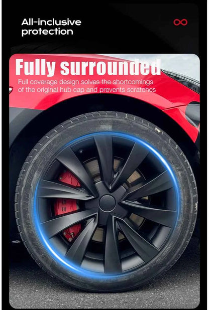 4PCS Wheel Cover 18 Inch for Tesla Model 3 Aero HubCap Performance Replacement Wheels 2018-2023 Full Rim Car Accessories 2022