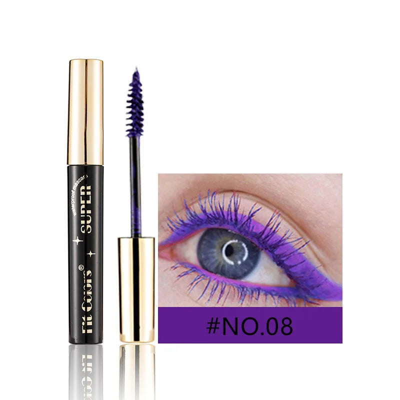 14 Colors Waterproof Mascara 5D Silk Fiber Mascara Lash Color 3D Mascara Eyelash Extension Thick Lengthening Eye Lashes Cosmetic - AMULET RING STORE