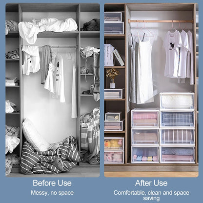 1Pcs Folding Large Capacity Quilt Clothes Storage Boxes Suit Coat Clothing Waterproof Dust-proof Bedroom Organizer Accessories - AMULET RING STORE