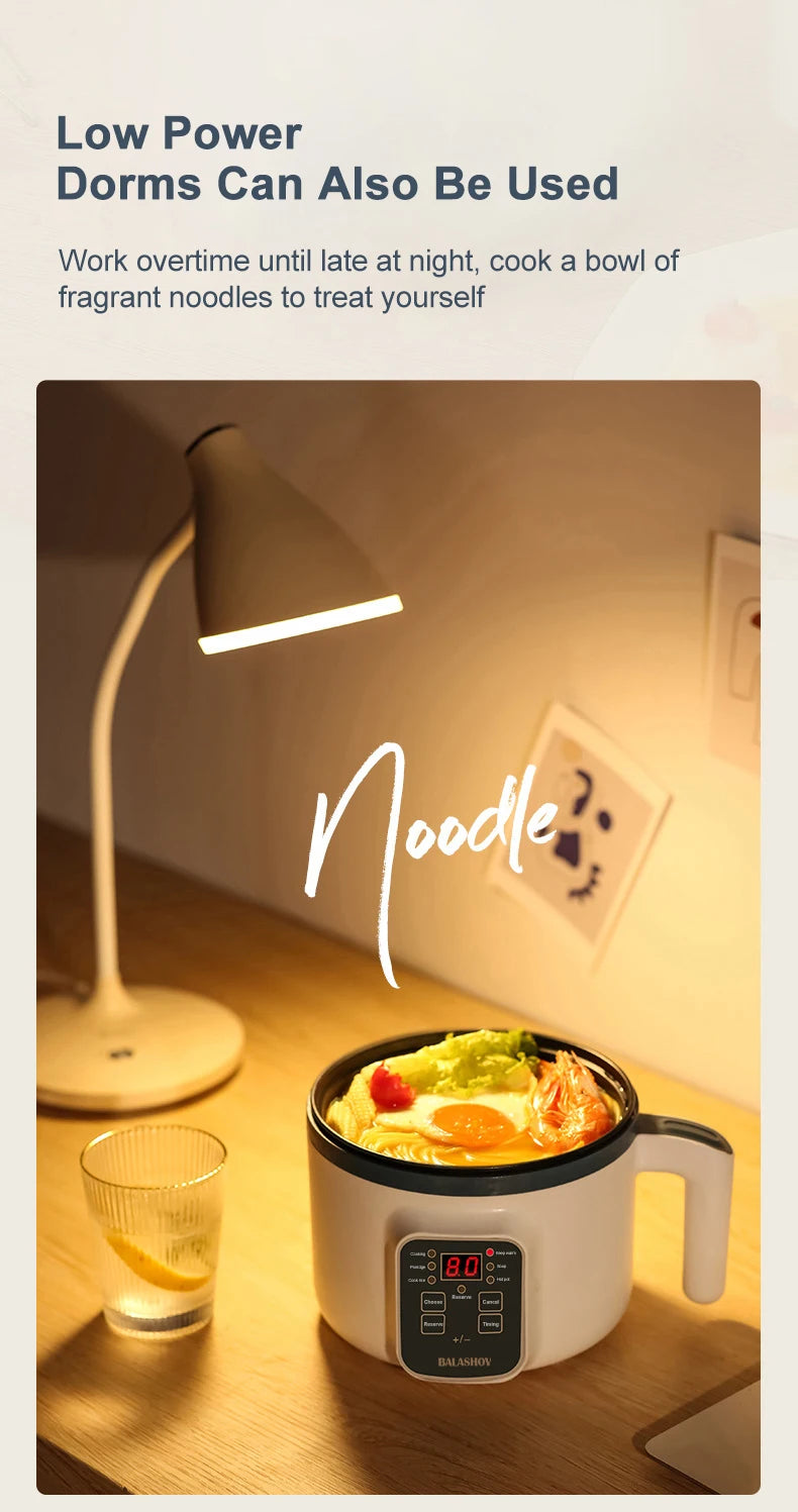 Electric Rice Cooker Multicooker Multifunction Pot Mini Hotpot Pan Soup Home Appliances for The Kitchen Pots Offers 1-2 People - AMULET RING STORE