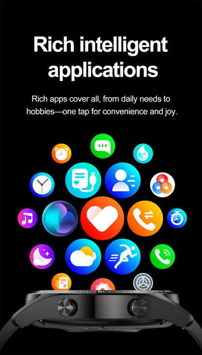 New Business Smart Watch Men 1.53 inch Full Screen Touch Multi Sport Mode ECG+PGG Sport Waterproof Bluetooth Call Smartwatches