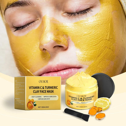 Vitamin C Exfoliating facial mask Turmeric Exfoliating facial mask Improve Pore Deep Cleaning facial mask Apply facial mask - AMULET RING STORE