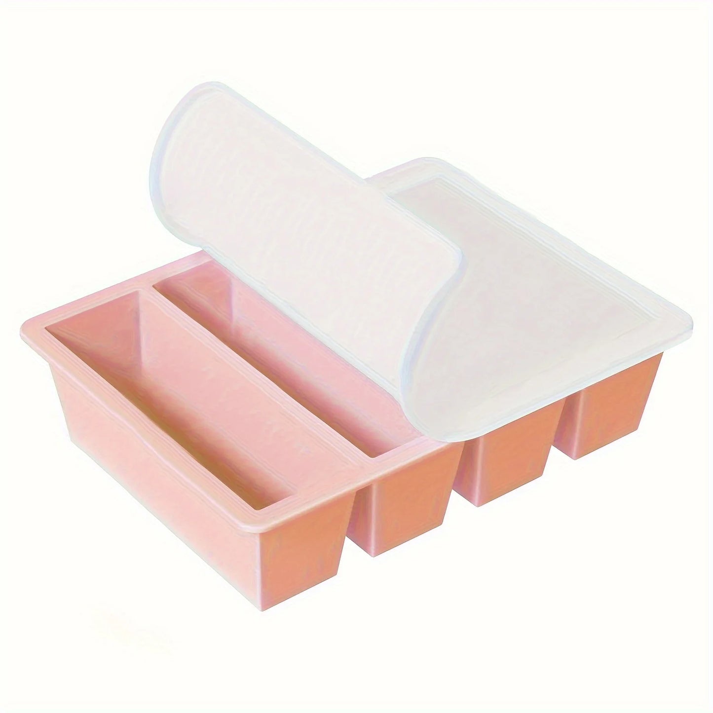 1/4pcs Large Rectangular Ice Cube Mold Set with Lid Stackable Freezer Trays for Bottles Beverages Long Cubes Mould Kitchen Items - AMULET RING STORE