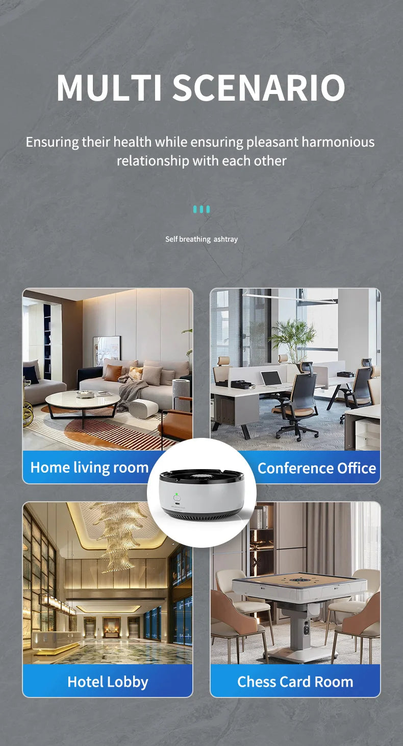 Xiaomi Youpin Air Purifier Ashtray Rechargeable Car Smoking Tank To Remove Second Hand Smoke Odor Sterile Filtration Home New Mi - AMULET RING STORE