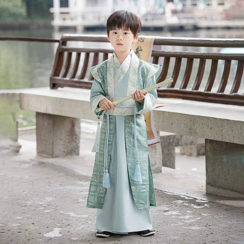 Long Sleeve Boy Hanfu Modern Dress Baby Cosplay Boys Outfit Ancient Stage Kids Clothing Vestidos Casual Children Chinese Costume