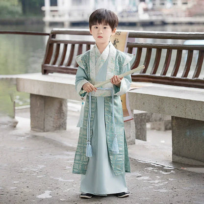 Long Sleeve Boy Hanfu Modern Dress Baby Cosplay Boys Outfit Ancient Stage Kids Clothing Vestidos Casual Children Chinese Costume