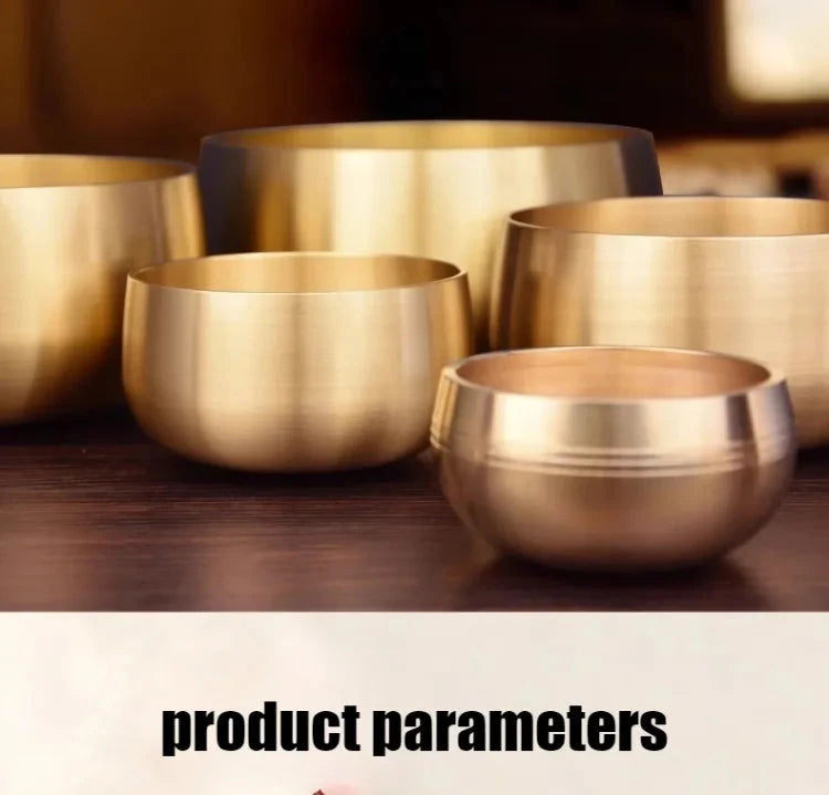 Copper Singing Bowl Buddhism Meditation Sound Healing Sound Bowls Tibetan Original Nepal Singing Bowl Yoga Musical Instruments - AMULET RING STORE