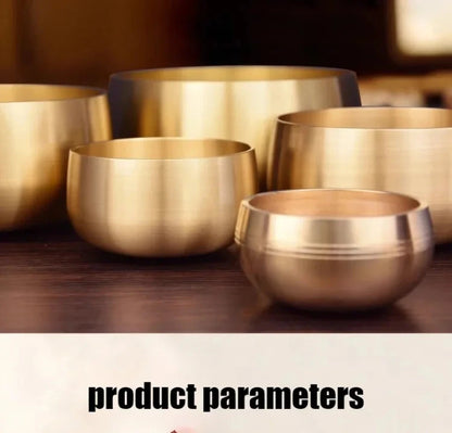 Copper Singing Bowl Buddhism Meditation Sound Healing Sound Bowls Tibetan Original Nepal Singing Bowl Yoga Musical Instruments - AMULET RING STORE