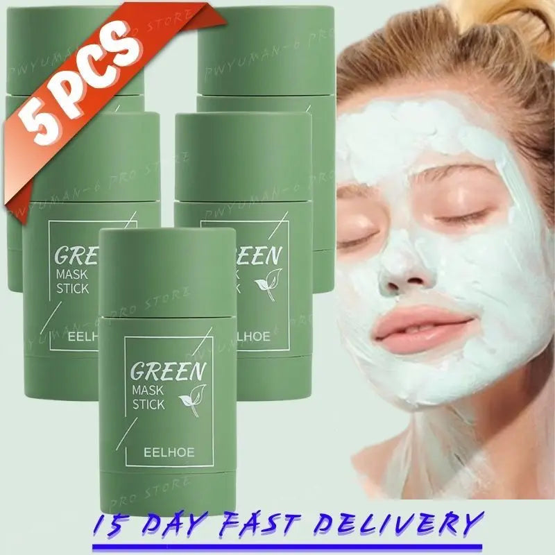 40ml Remove Blackhead Green Tea Solid Mask Clean Stick Mask Facial Dispel Acne Blemish Shrink Pores Korean Skin Care Multipack - AMULET RING STORE