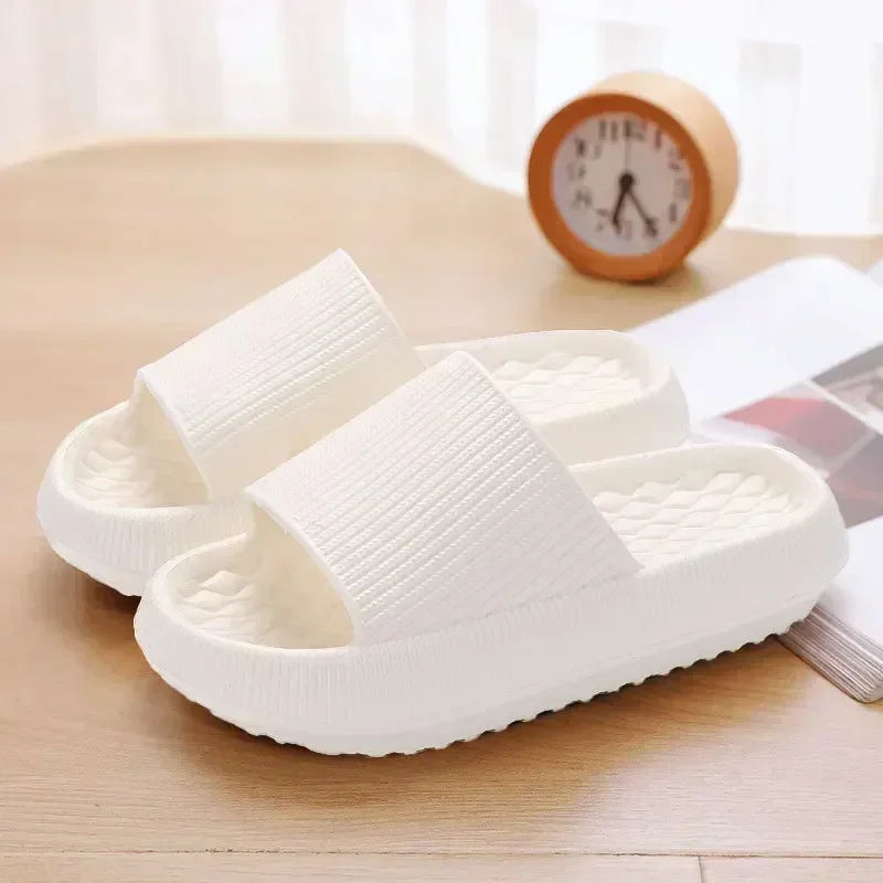 Women's Thick Platform Cloud Slippers EVA Soft Sole Pillow Slides Summer Beach Flip Flops Women Non Slip Bathroom Home Slippers - AMULET RING STORE